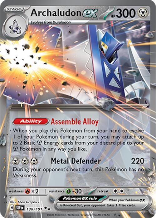 Archaludon ex 130/191 Holofoil SV08: Surging Sparks