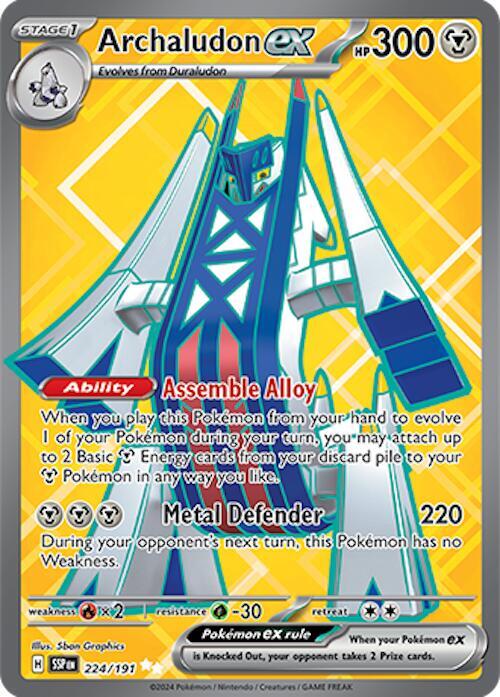 Archaludon ex 224/191 Holofoil SV08: Surging Sparks Archaludon ex 224/191 Holofoil SV08: Surging Sparks