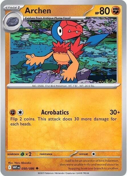 Archen 050/086 Reverse Holofoil SV: White Flare Archen 050/086 Reverse Holofoil SV: White Flare