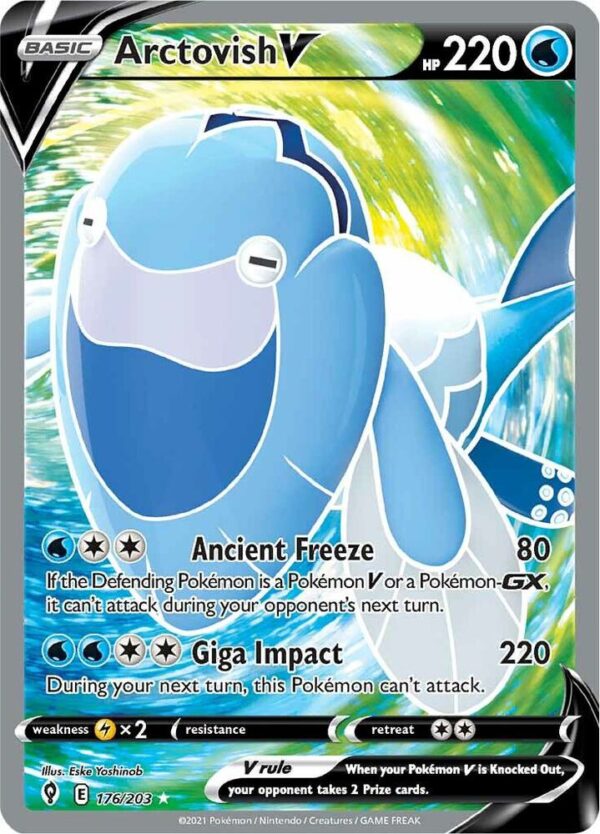 Arctovish V (Full Art) 176/203 Holofoil SWSH07: Evolving Skies