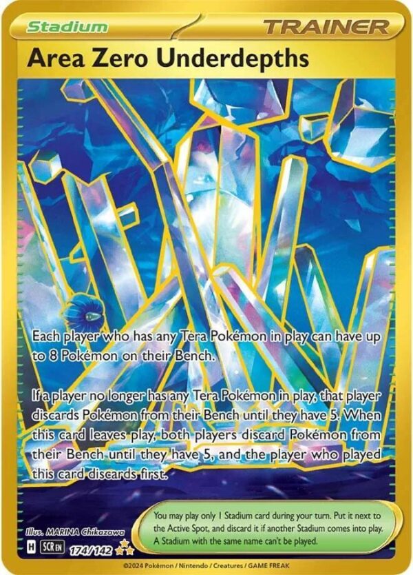 Area Zero Underdepths 174/142 Holofoil SV07: Stellar Crown Area Zero Underdepths 174/142 Holofoil SV07: Stellar Crown