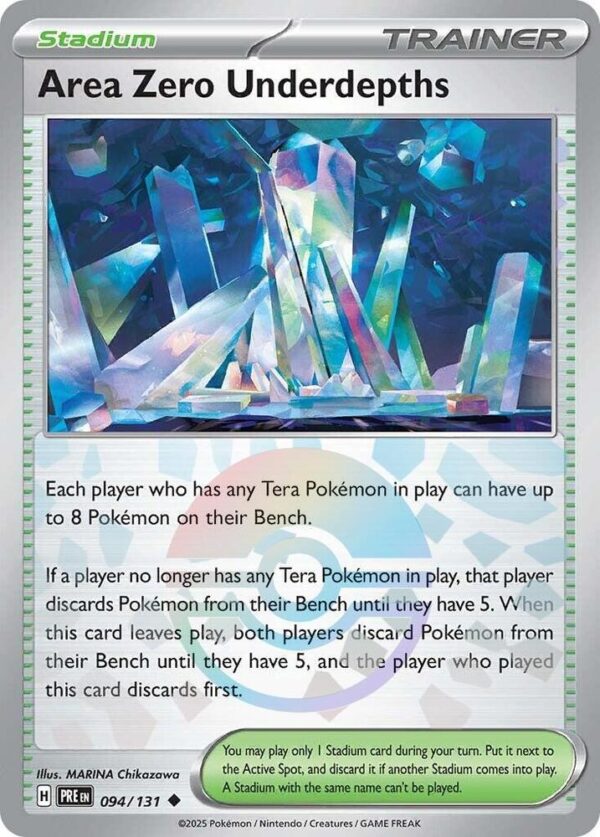 Area Zero Underdepths (Poke Ball Pattern) 094/131 Holofoil SV: Prismatic Evolutions