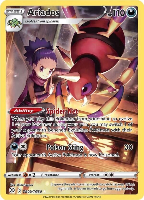 Ariados TG09/TG30 Holofoil SWSH09: Brilliant Stars Trainer Gallery Ariados TG09/TG30 Holofoil SWSH09: Brilliant Stars Trainer Gallery