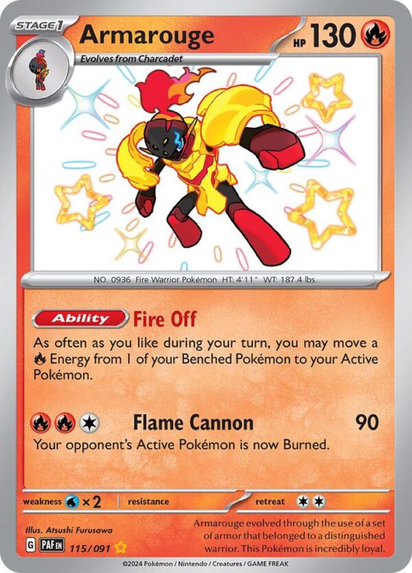 Armarouge 115/091 Holofoil SV: Paldean Fates Armarouge 115/091 Holofoil SV: Paldean Fates