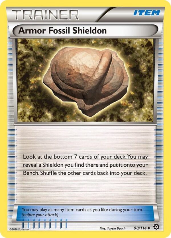Armor Fossil Shieldon 98/114 Normal XY – Steam Siege