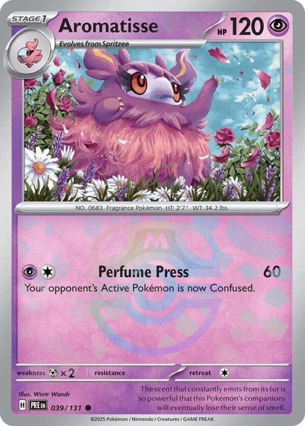 Aromatisse (Master Ball Pattern) 039/131 Holofoil SV: Prismatic Evolutions Aromatisse (Master Ball Pattern) 039/131 Holofoil SV: Prismatic Evolutions