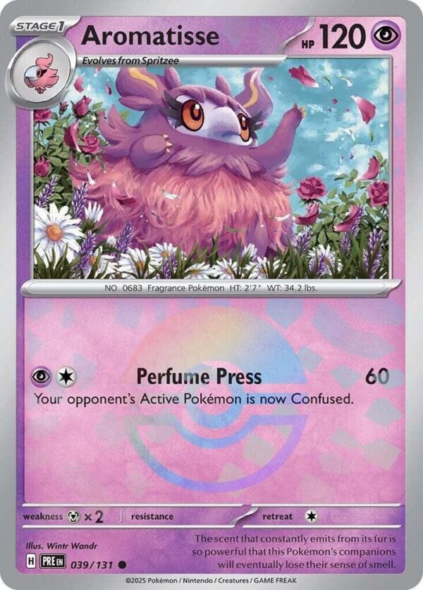 Aromatisse (Poke Ball Pattern) 039/131 Holofoil SV: Prismatic Evolutions Aromatisse (Poke Ball Pattern) 039/131 Holofoil SV: Prismatic Evolutions