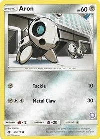 Aron (18) | 65/111 | Normal | SM Trainer Kit: Alolan Sandslash & Alolan Ninetales