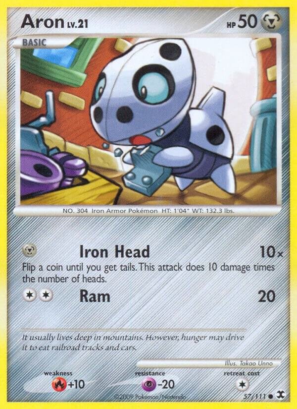 Aron 57/111 Reverse Holofoil Rising Rivals Aron 57/111 Reverse Holofoil Rising Rivals