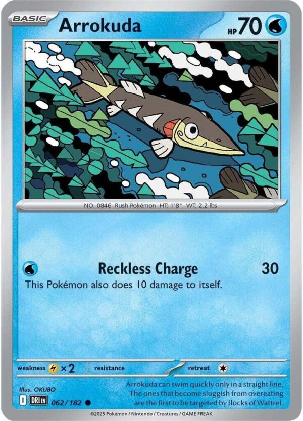 Arrokuda 062/182 Reverse Holofoil SV10: Destined Rivals Arrokuda 062/182 Reverse Holofoil SV10: Destined Rivals