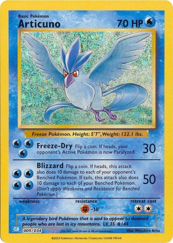 Articuno 009/034 Holofoil Trading Card Game Classic