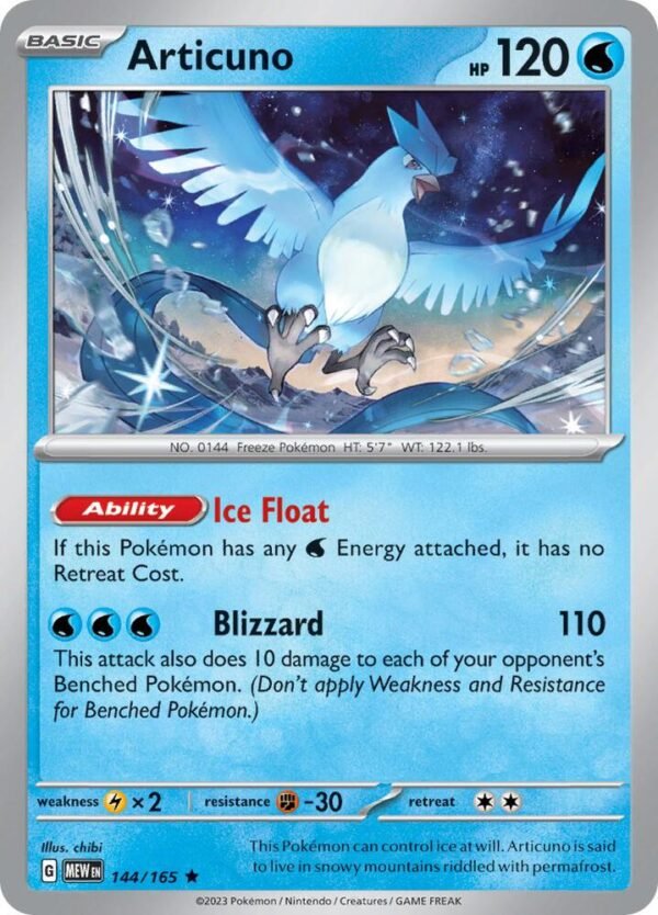 Articuno 144/165 Holofoil SV: Scarlet & Violet 151 Articuno 144/165 Holofoil SV: Scarlet & Violet 151