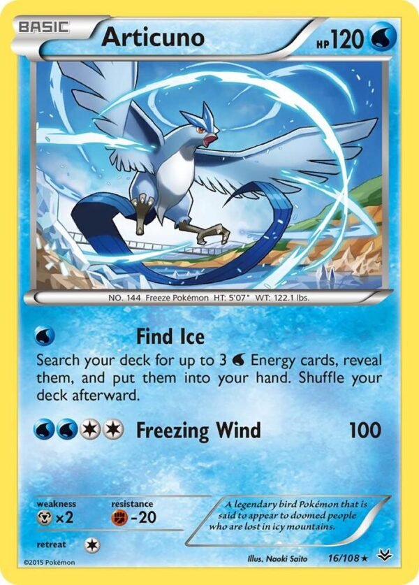 Articuno (16) 16/108 Normal XY – Roaring Skies