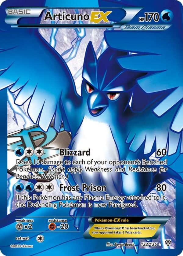 Articuno EX (Team Plasma) (132 Full Art) 132/135 Holofoil Plasma Storm