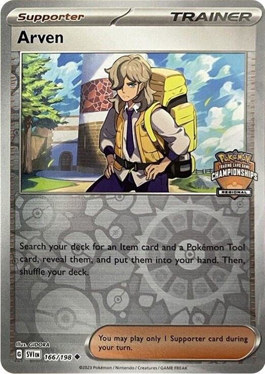 Arven 166/198 (Regional Championships) Reverse Holofoil League & Championship Cards Arven 166/198 (Regional Championships) Reverse Holofoil League & Championship Cards