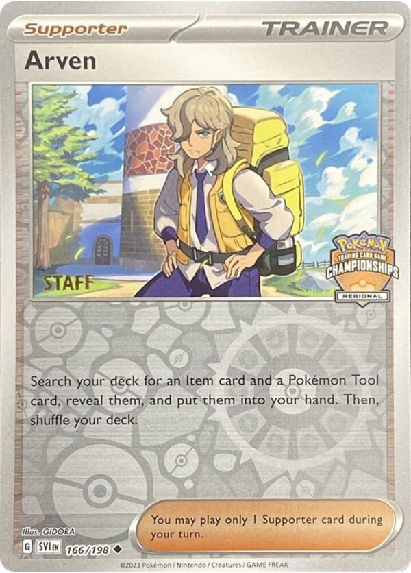 Arven 166/198 (Regional Championships) [Staff] Reverse Holofoil League & Championship Cards