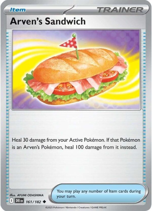 Arven’s Sandwich 161/182 Reverse Holofoil SV10: Destined Rivals