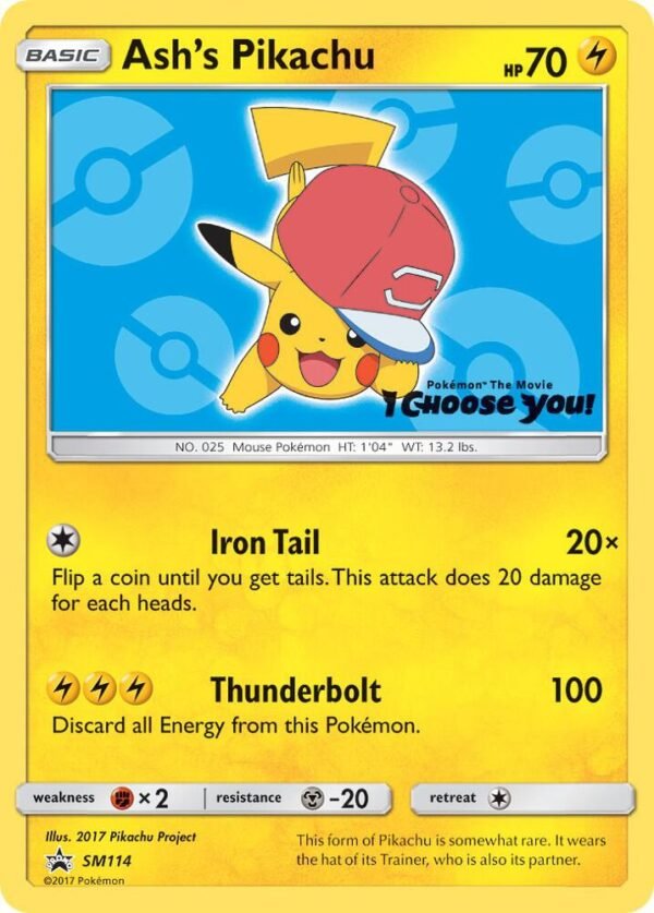 Ash’s Pikachu SM114 Normal SM Promos Ash’s Pikachu SM114 Normal SM Promos