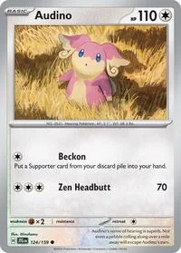 Audino | 124/159 | Reverse Holofoil | SV09: Journey Together Audino | 124/159 | Reverse Holofoil | SV09: Journey Together