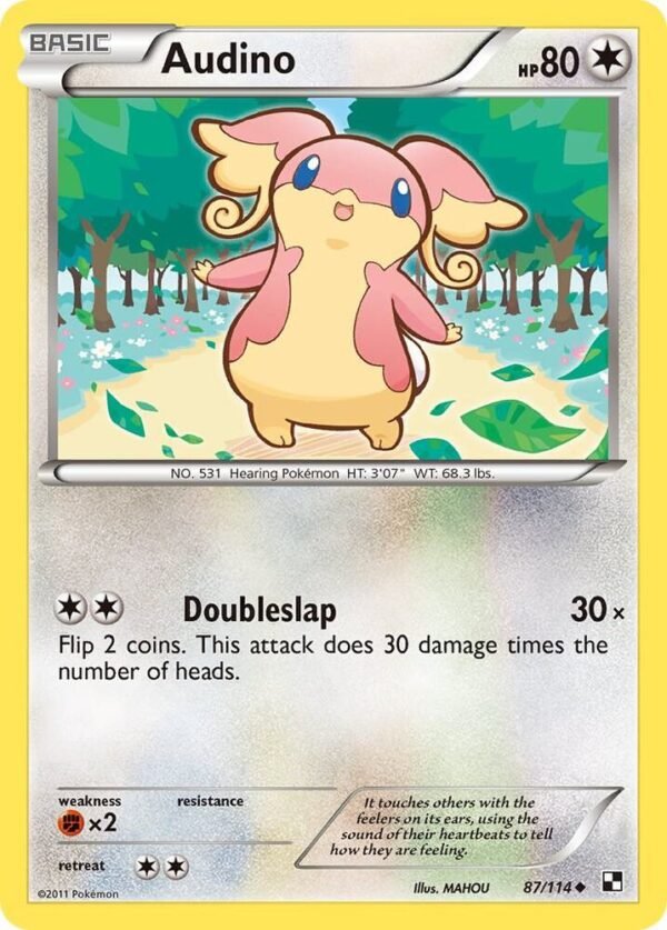 Audino 87/114 Reverse Holofoil Black and White
