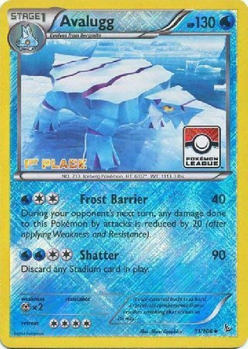 Avalugg 31/106 (Pokemon League) [1st Place] 031/106 Reverse Holofoil League & Championship Cards