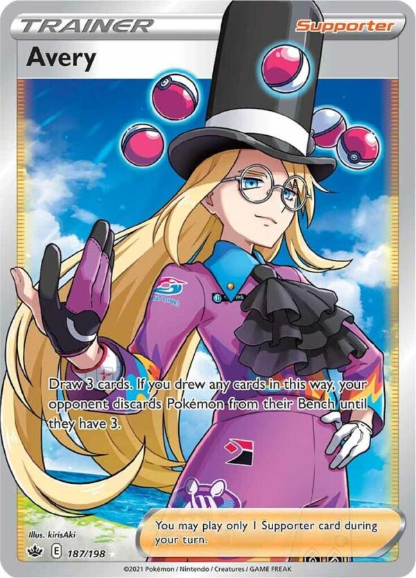 Avery (Full Art) 187/198 Holofoil SWSH06: Chilling Reign