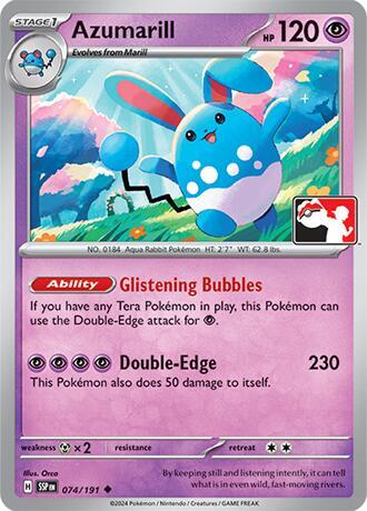 Azumarill 074/191 Normal Prize Pack Series Cards