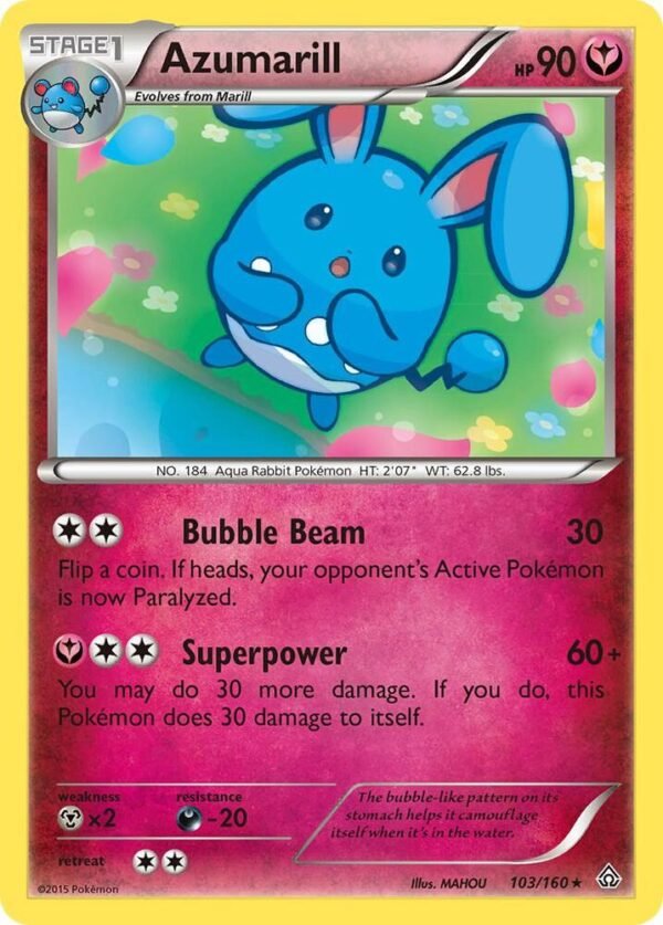 Azumarill 103/160 Reverse Holofoil XY – Primal Clash