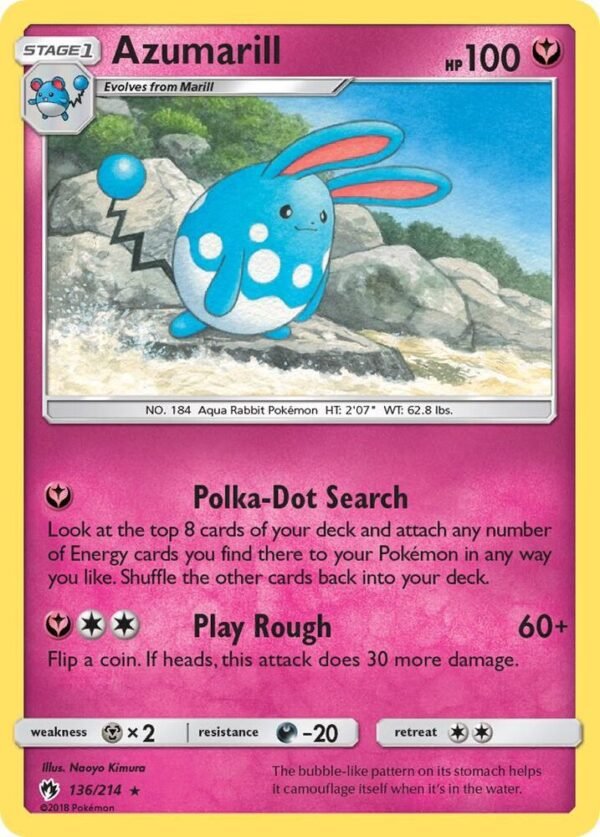 Azumarill 136/214 Reverse Holofoil SM – Lost Thunder