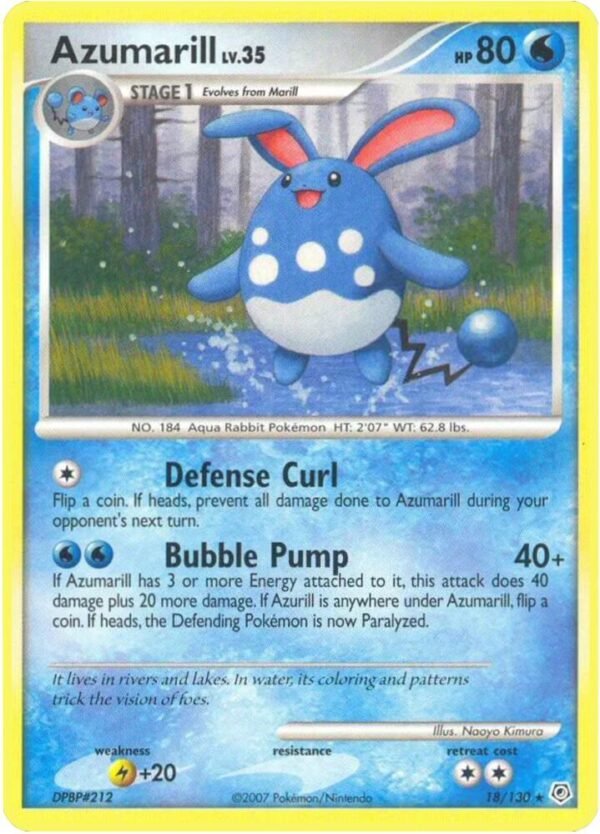Azumarill 18/130 Reverse Holofoil Diamond and Pearl