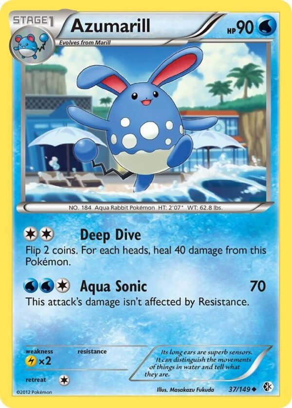 Azumarill 37/149 Reverse Holofoil Boundaries Crossed Azumarill 37/149 Reverse Holofoil Boundaries Crossed