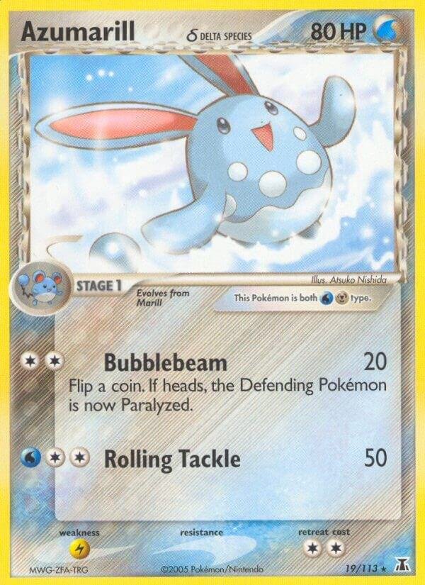 Azumarill (Delta Species) 19/113 Reverse Holofoil Delta Species Azumarill (Delta Species) 19/113 Reverse Holofoil Delta Species