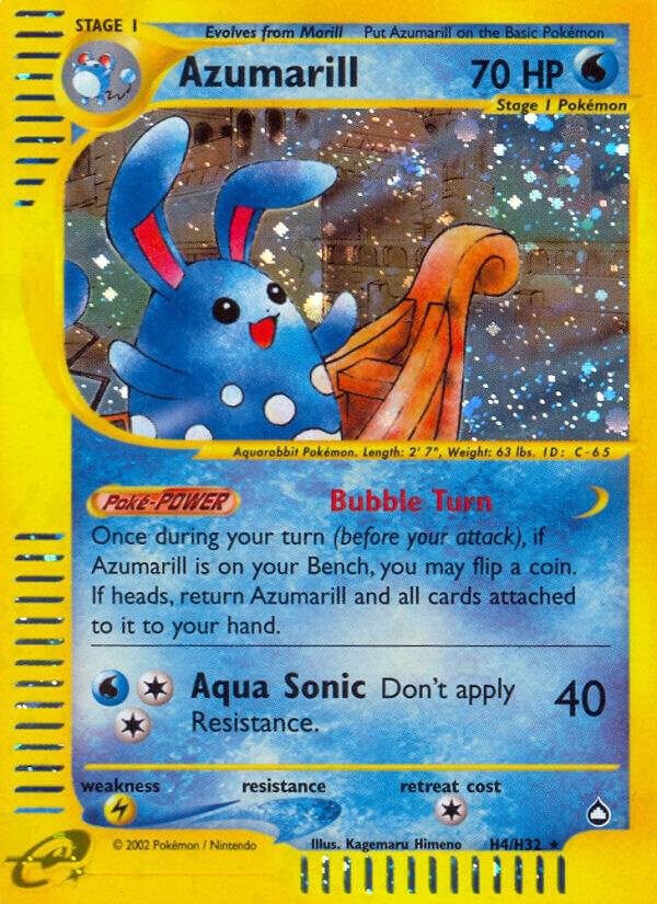 Azumarill (H4) H04/H32 Holofoil Aquapolis