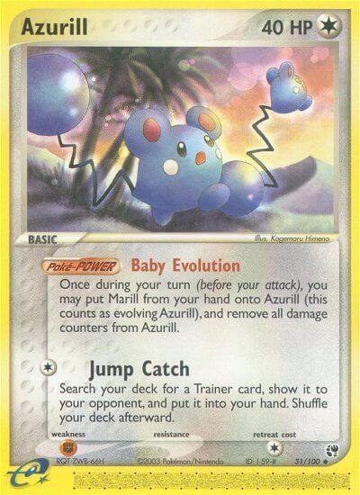 Azurill 31/100 Reverse Holofoil Sandstorm
