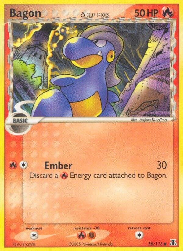 Bagon 058/113 (Delta Species) Reverse Holofoil Delta Species Bagon 058/113 (Delta Species) Reverse Holofoil Delta Species