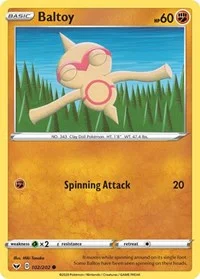 Baltoy (102) | 102/202 | Reverse Holofoil | SWSH01: Sword & Shield Base Set
