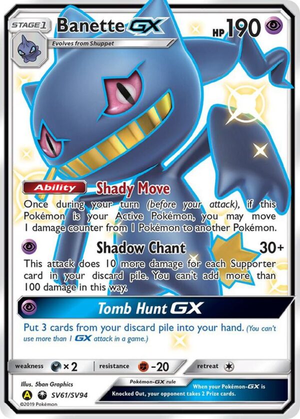 Banette GX SV61/SV94 Holofoil Hidden Fates: Shiny Vault