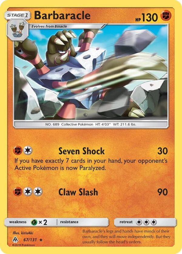 Barbaracle 67/131 Normal SM – Forbidden Light