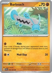 Barboach | 050/091 | Normal | SV: Paldean Fates Barboach | 050/091 | Normal | SV: Paldean Fates
