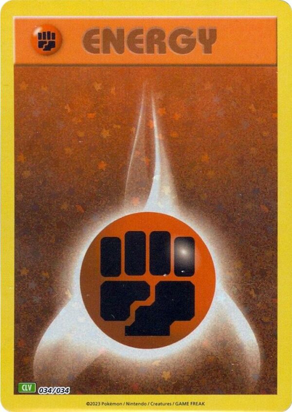 Basic Fighting Energy 034/034 Holofoil Trading Card Game Classic