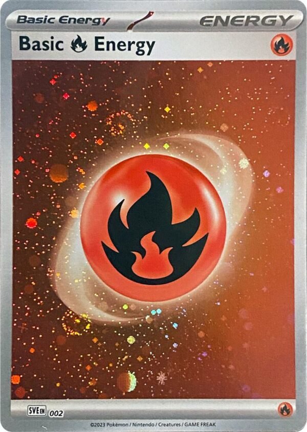 Basic Fire Energy (Cosmos Holo) 2 Holofoil SVE: Scarlet & Violet Energies Basic Fire Energy (Cosmos Holo) 2 Holofoil SVE: Scarlet & Violet Energies