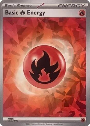 Basic Fire Energy (Cracked Ice Holo) 10 Holofoil SVE: Scarlet & Violet Energies