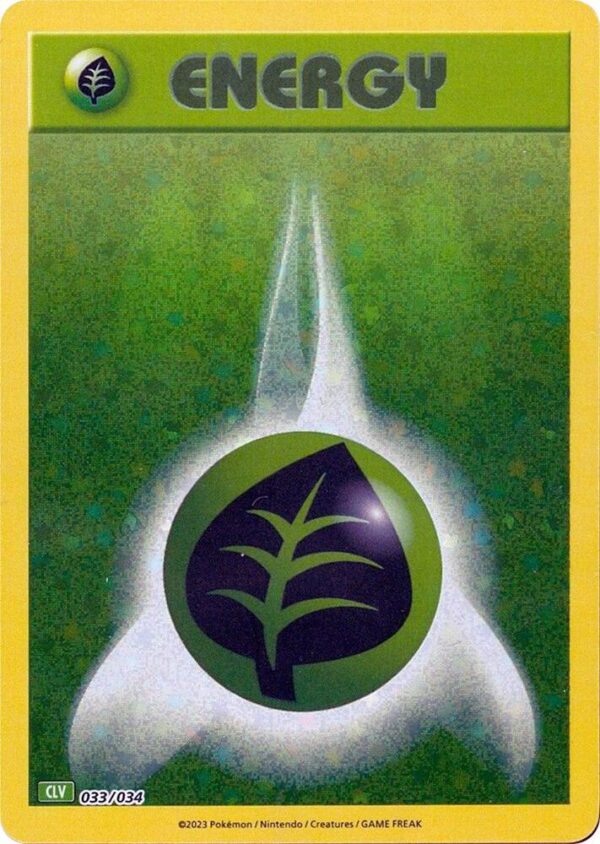 Basic Grass Energy 033/034 Holofoil Trading Card Game Classic