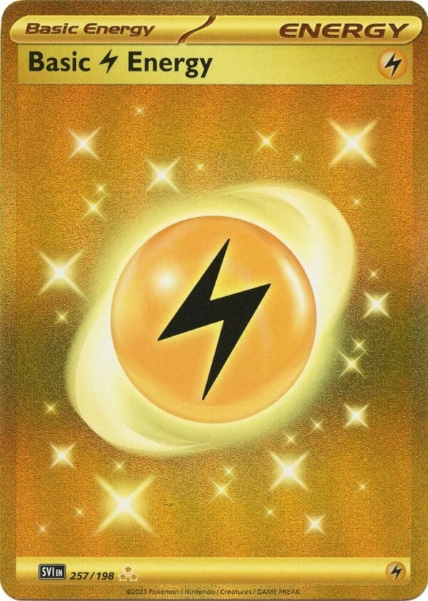 Basic Lightning Energy 257/198 Holofoil SV01: Scarlet & Violet Base Set Basic Lightning Energy 257/198 Holofoil SV01: Scarlet & Violet Base Set