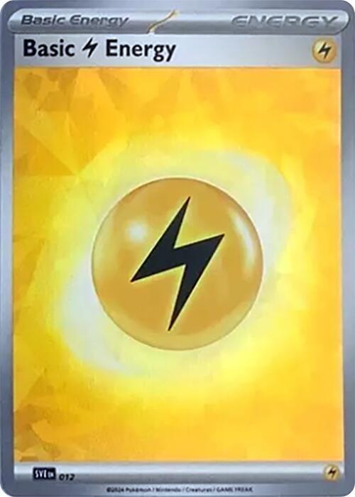 Basic Lightning Energy (Cracked Ice Holo) 12 Holofoil SVE: Scarlet & Violet Energies