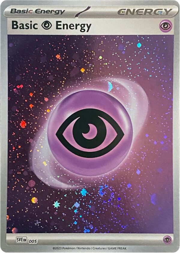 Basic Psychic Energy (Cosmos Holo) 5 Holofoil SVE: Scarlet & Violet Energies Basic Psychic Energy (Cosmos Holo) 5 Holofoil SVE: Scarlet & Violet Energies