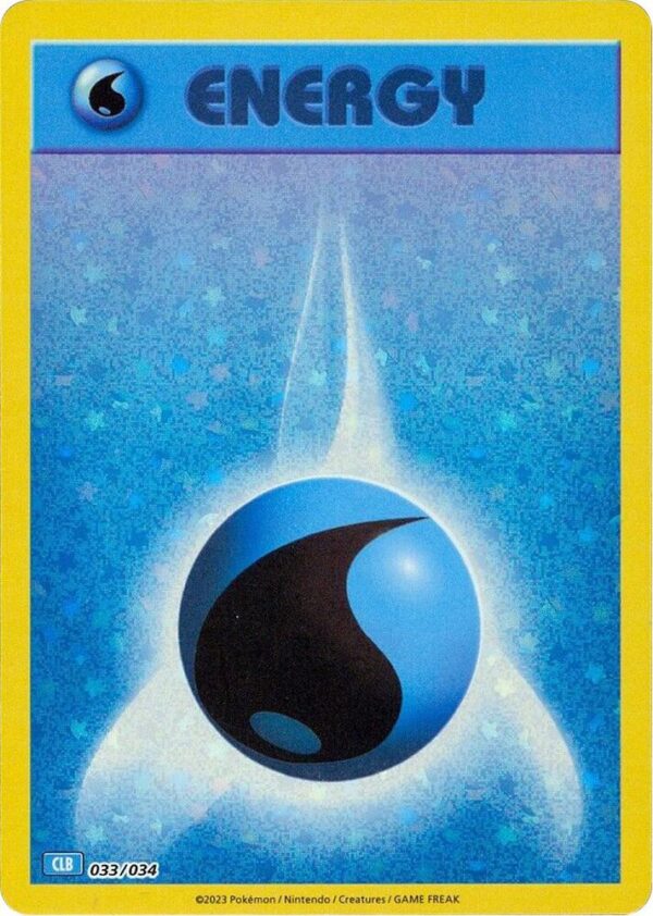 Basic Water Energy 033/034 Holofoil Trading Card Game Classic