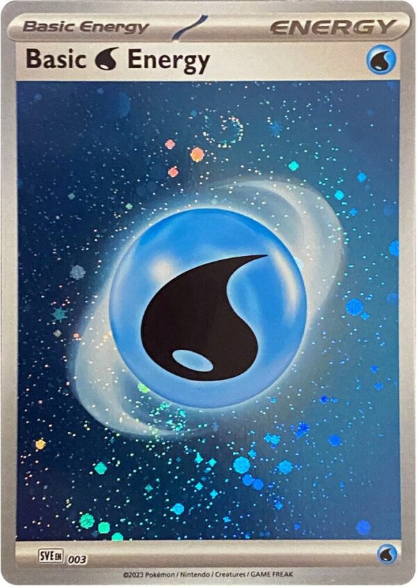 Basic Water Energy (Cosmos Holo) 3 Holofoil SVE: Scarlet & Violet Energies Basic Water Energy (Cosmos Holo) 3 Holofoil SVE: Scarlet & Violet Energies