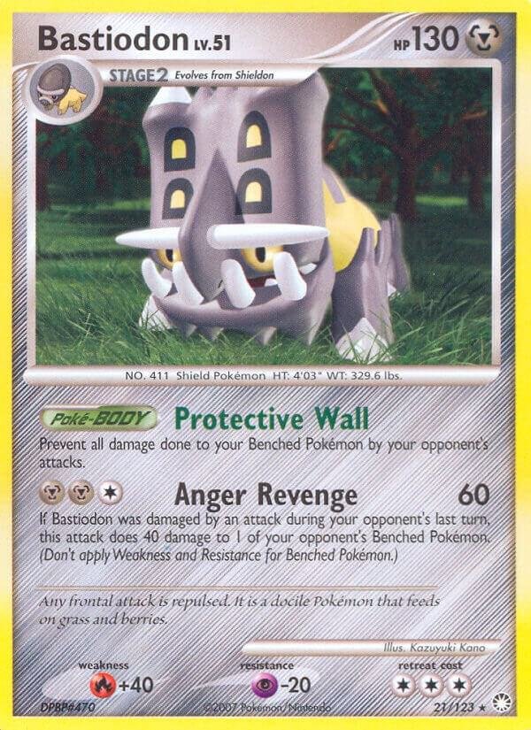 Bastiodon 21/123 Reverse Holofoil Mysterious Treasures