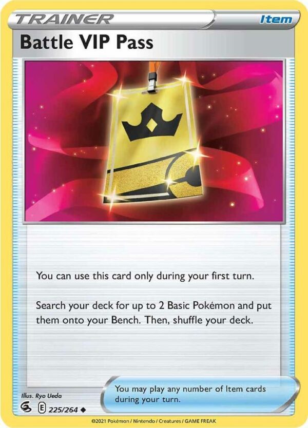 Battle VIP Pass 225/264 Reverse Holofoil SWSH08: Fusion Strike